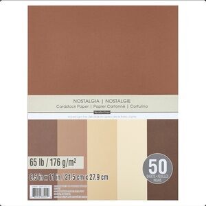Recollections Nostalgia Brown 2 Packs Cardstock Paper 65lb. NEW